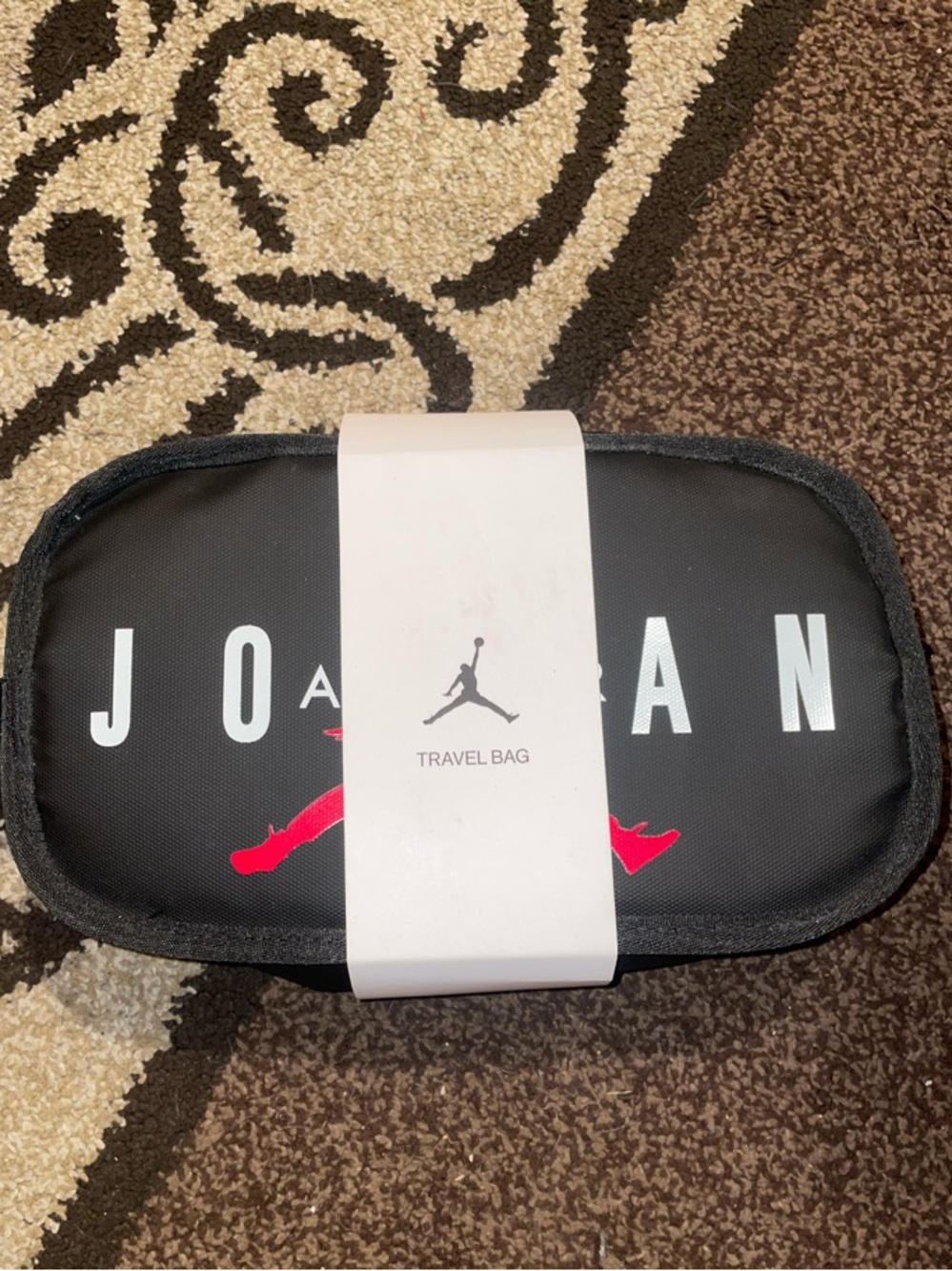 Jordan Black Travel Pouch with Red Jumpman